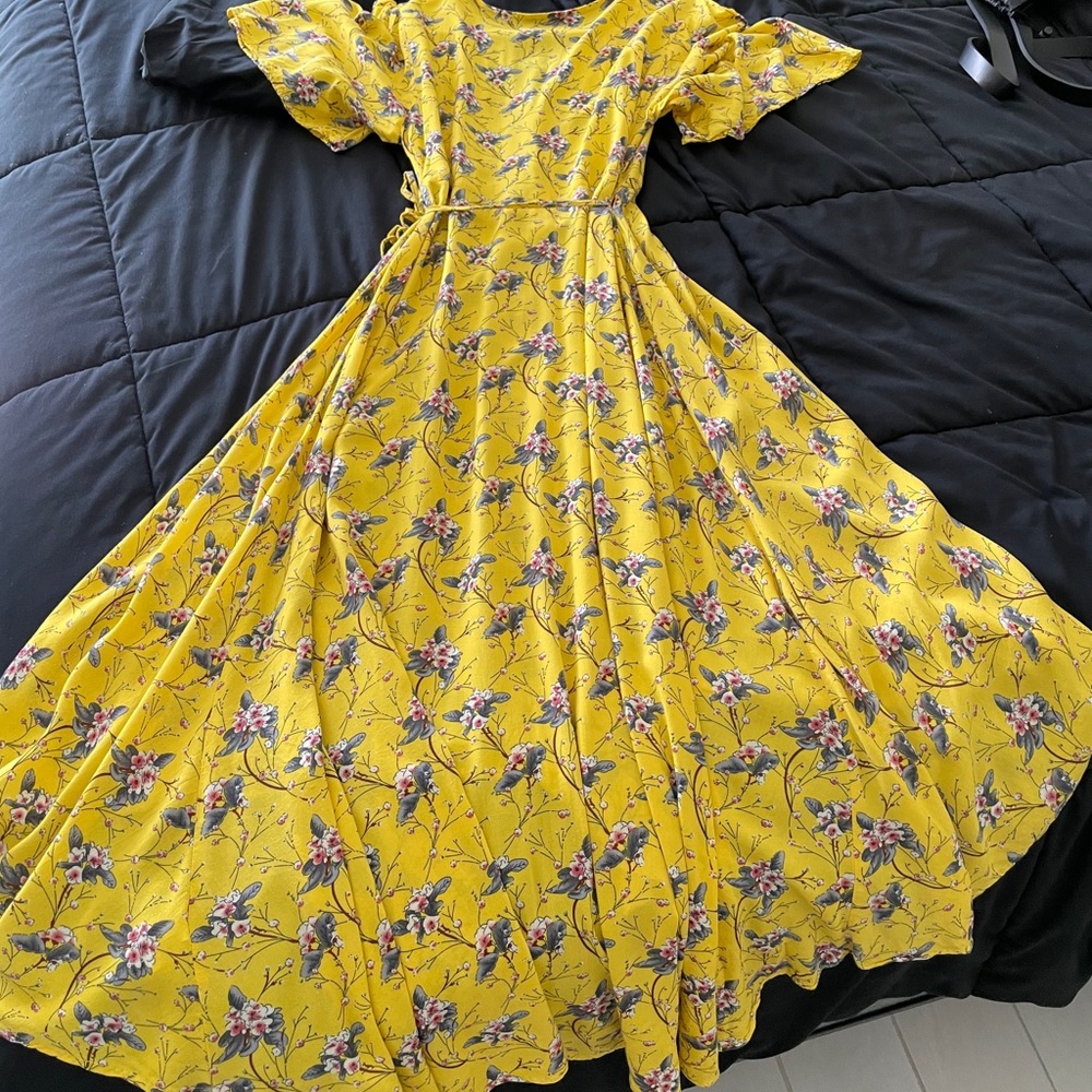 Yellow flower dress